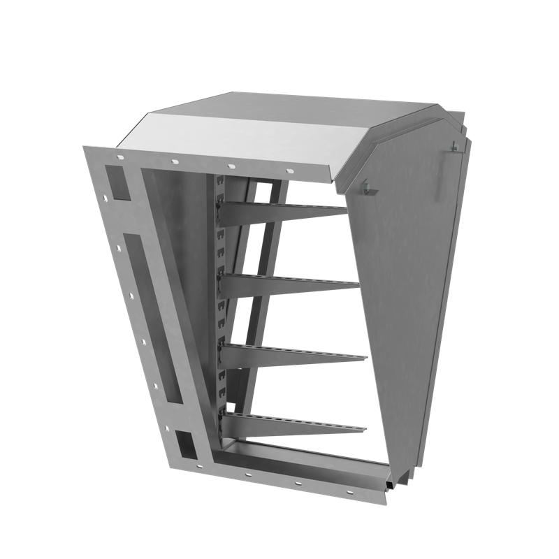 Короб кабельный блочный угловой с поворотом вниз на 45град. 650х950 L900 сталь 2мм ККБ-УН-0.95/0.6 КМ-Профиль LO63925