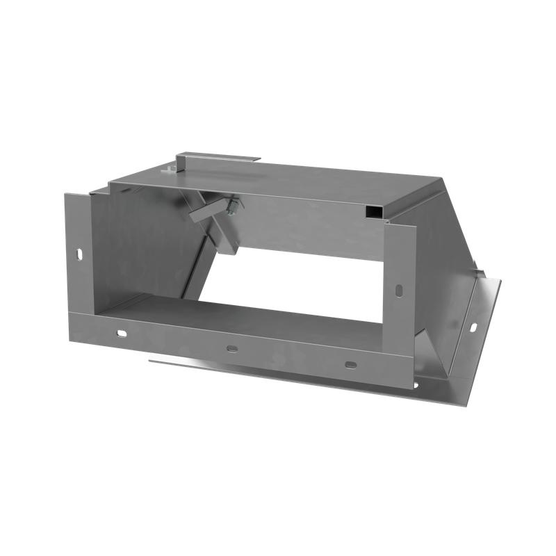 Короб кабельный блочный угловой одноканальный с поворотом вниз на 45град. 450х200 L650 сталь 2мм ККБ-УНП-0.2/0.5 КМ-Профиль LO67377