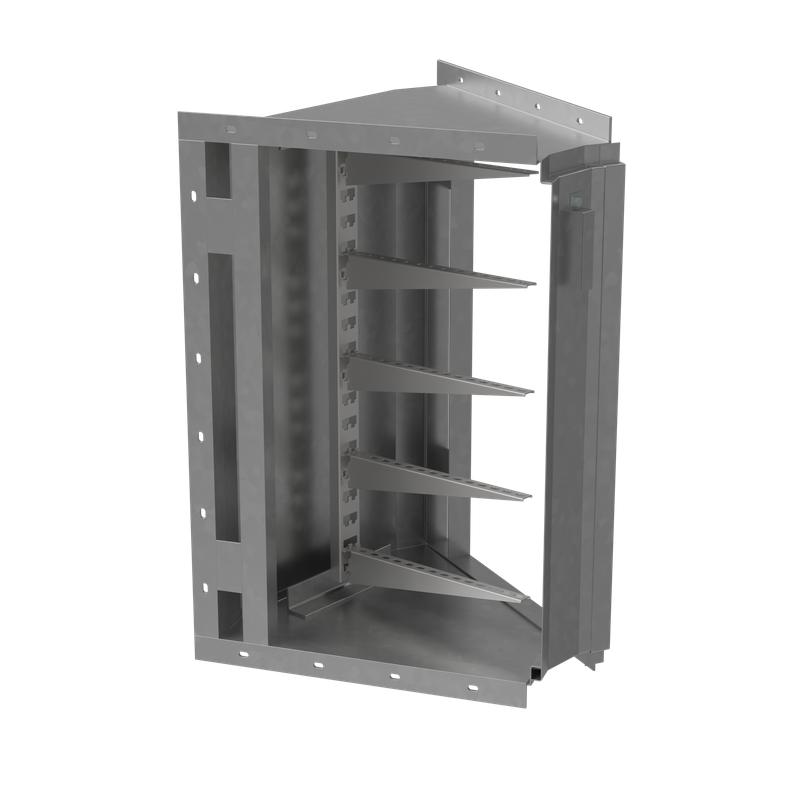 Короб кабельный блочный угловой горизонт. с внутр. углом поворота на 45град. 650х950 L750 сталь 1.5мм ККБ-УГВ-0.95/0.6 HD КМ-Профиль LO63915