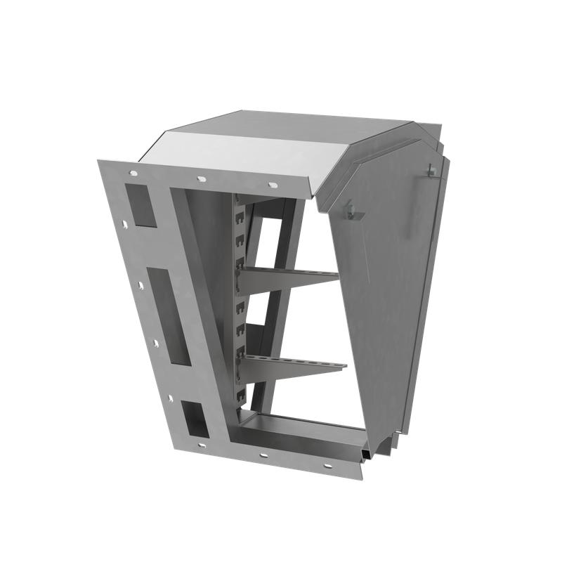 Короб кабельный блочный угловой с поворотом вниз на 45град. 450х650 L685 сталь 1.5мм ККБ-УН-0.65/0.4 HD КМ-Профиль LO63936