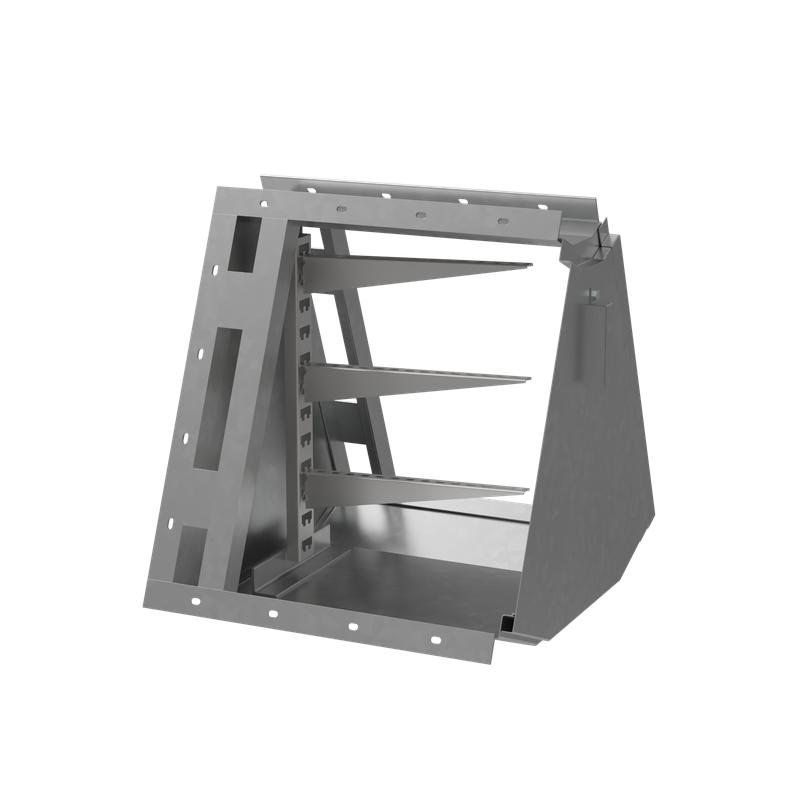 Короб кабельный блочный угловой с поворотом вверх на 45град. 650х650 L685 сталь 1.5мм ККБ-УВ-0.65/0.6 HD КМ-Профиль LO63911