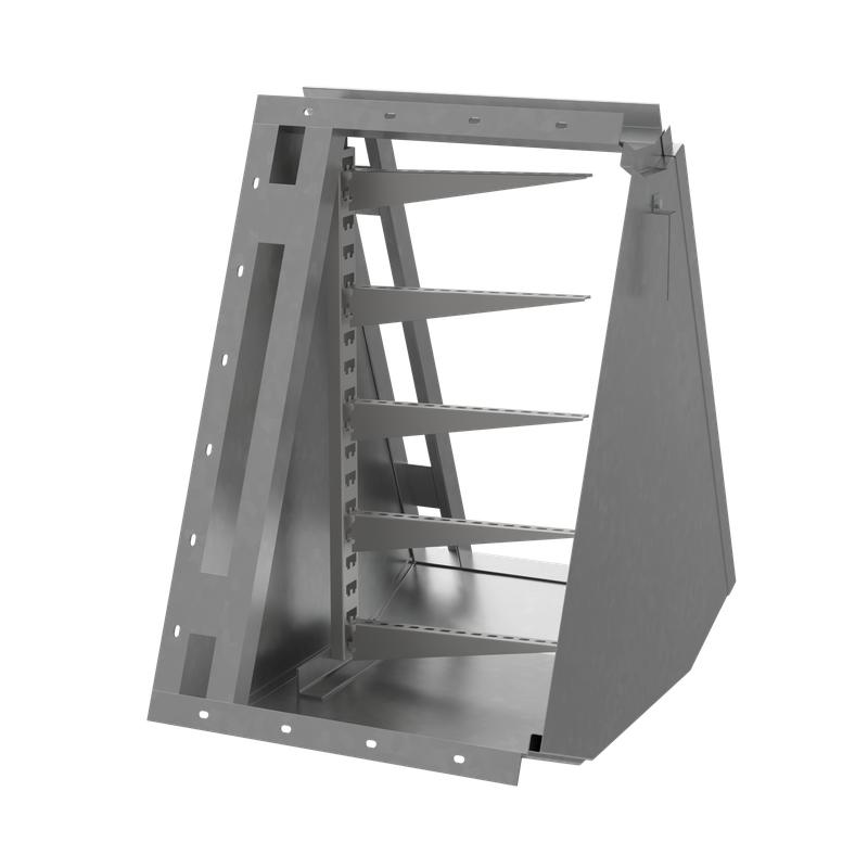 Короб кабельный блочный угловой с поворотом вверх на 45град. 650х950 L900 сталь 2мм ККБ-УВ-0.95/0.6 HD КМ-Профиль LO63529