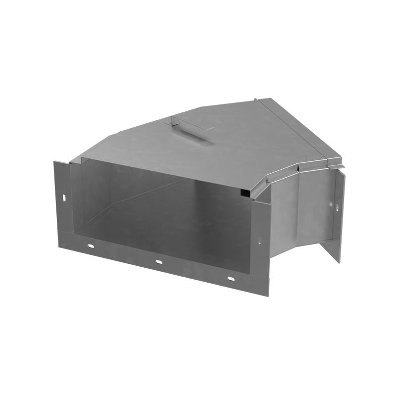 Короб кабельный блочный угловой горизонт. одноканальный с углом поворота на 45град. 550х250 L860 сталь 1.5мм ККБ-УГП-0.2/0.5 HD КМ-Профиль LO63931