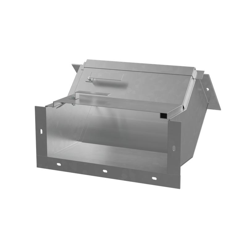 Короб кабельный блочный угловой одноканальный с поворотом вверх на 45град. 500х200 L470 сталь 2мм ККБ-УВП-0.2/0.5 HD КМ-Профиль LO67408