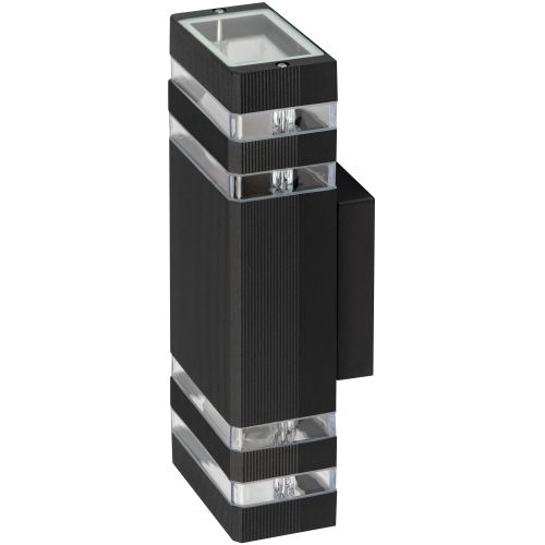 Светильник "Астрея" GBW-101-BL-0310 max 30Вт 2хE27 IP54 230В 310х110х95 уличный настен. вверх/вниз черн. Эра Б0069591