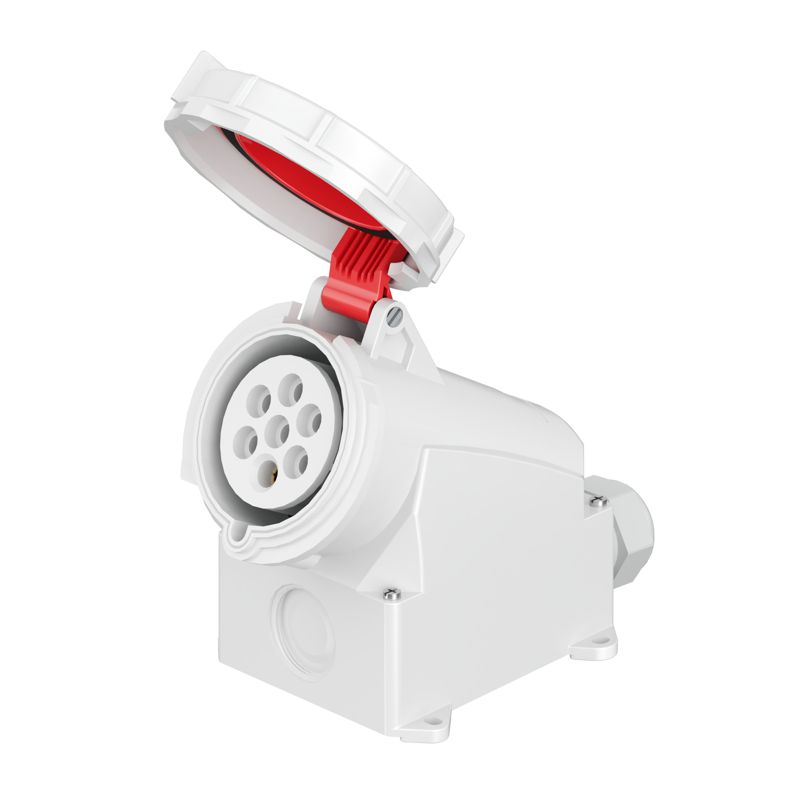 Розетка настенная WS 32А 7п 6P+E 400В IP67 DKC WS676-032-40