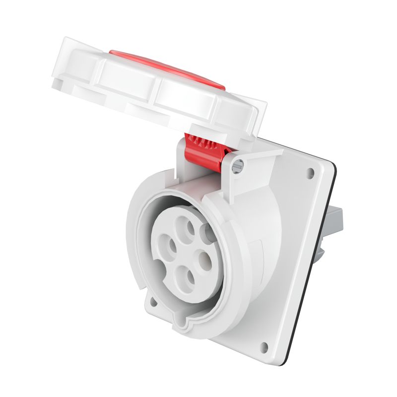 Розетка панельная PAS 32А 4п 3P+E 400В 3h IP67 с наклоном DKC PAS346-032-40