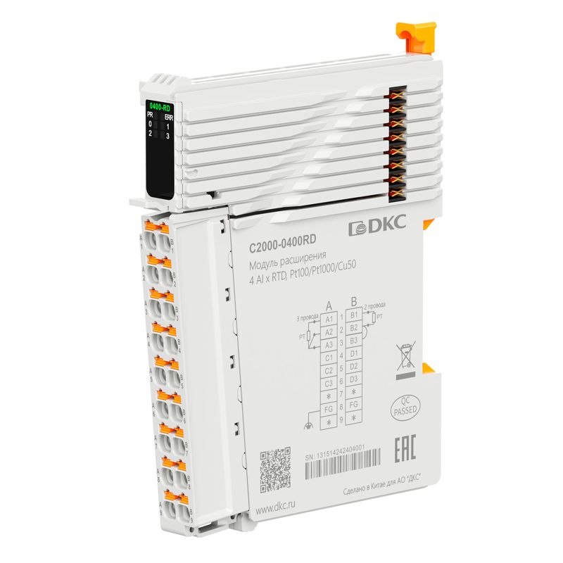 Модуль расширения C2000 4 AI - RTD Pt100/Pt1000/Cu50 DKC C2000-0400RD