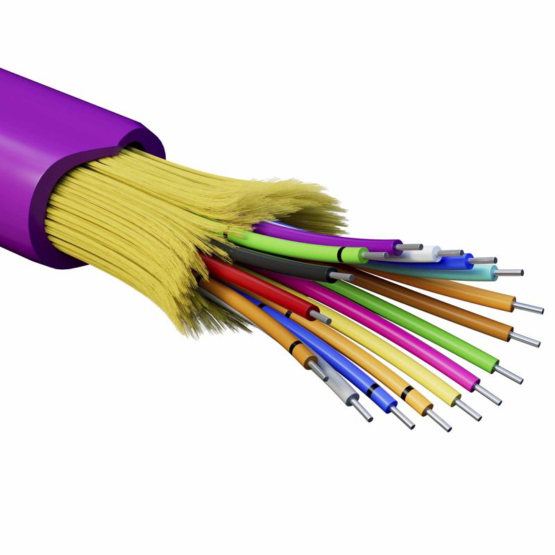 Кабель волоконно-оптический распределит. нг(А)-HFLTx 16 ОВ категория OM4 (G.651.1) плотный буфер 0.4кН арамидные упрочняющие нити для внутр. прокл. бараб. 2000м DKC RNDT4C16MG03