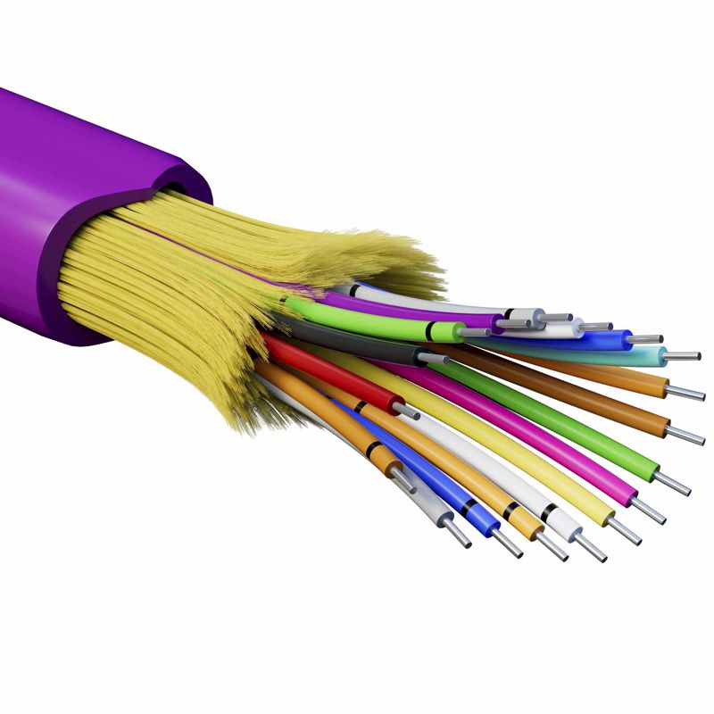 Кабель волоконно-оптический распределит. нг(А)-HFLTx 18 ОВ категория OM4 (G.651.1) плотный буфер 0.4кН арамидные упрочняющие нити для внутр. прокл. бараб. 2000м DKC RNDT4C18MG03