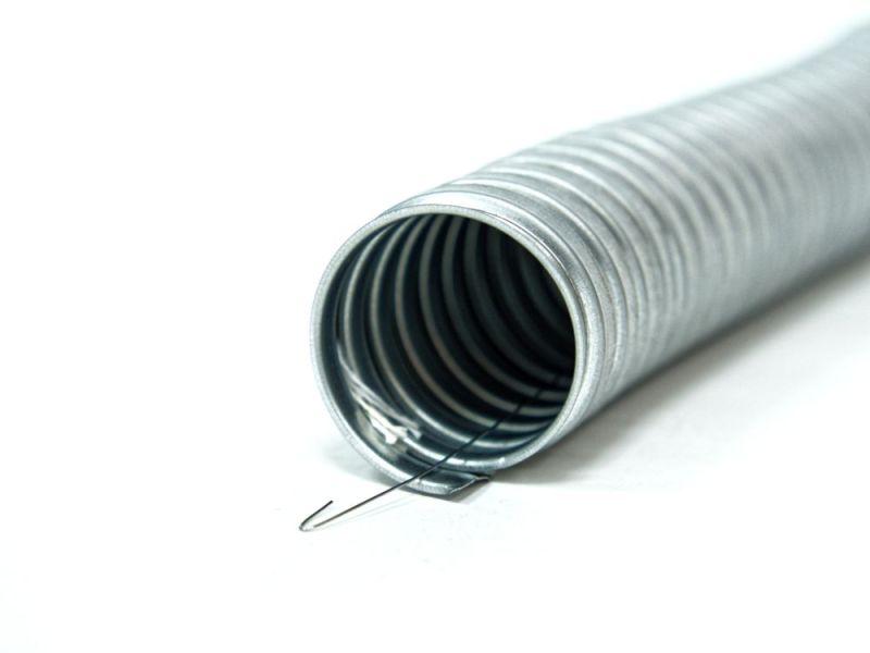 Металлорукав Р3-ЦХ 10 d10мм с протяжкой металлик (уп.50м) ГОФРОМАТИК zeta42450