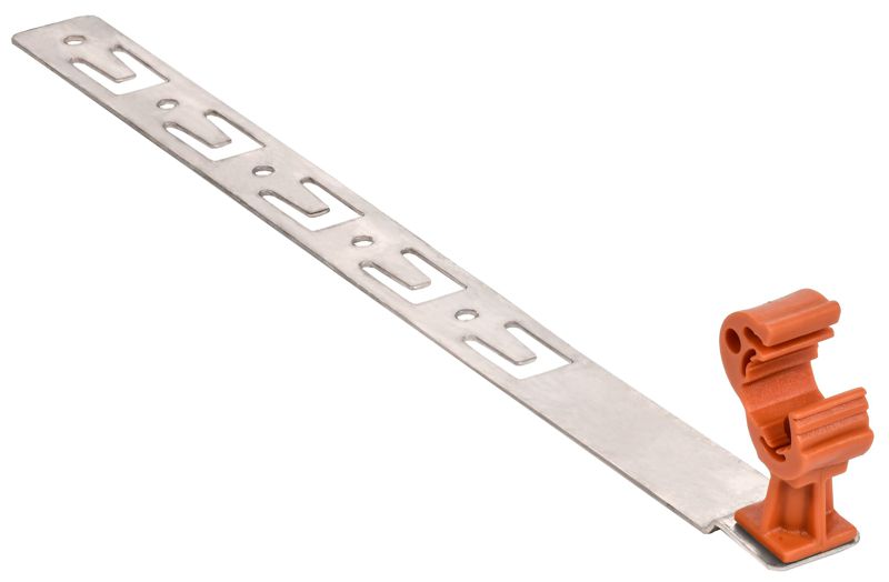 Держатель проводника круглого 8-10мм черепичная кровля пластик. фиксатор L330 нерж. ст. IEK ZDP80-20-5-18-330