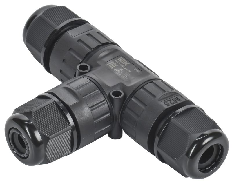 Коннектор кабельный герметичный WTP-306 3 PIN IP68 IEK UWC20-T-040-3-68