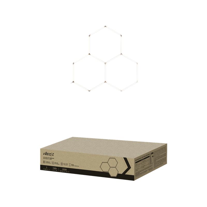 Светильник светодиодный ДБО-HEXAGON 3С-15065 150Вт 6500К 230В 1617х1611мм 3 соты 0.5м шнур с вилкой NEOX 4690612066615