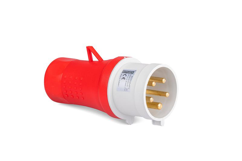 Корпус с вилкой 5х3А (3P+N+E) стандарт CEE NORM винтовое подкл. (200/346-240/415В AC) IP44 EMAS ECE532V6FU