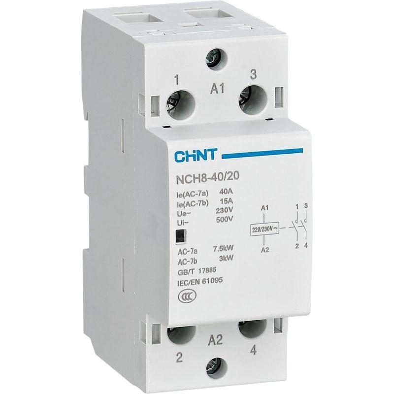 Контактор модульный NCH8-40/02 40А 2НЗ AC220/230В 50Гц (R) CHINT 256209
