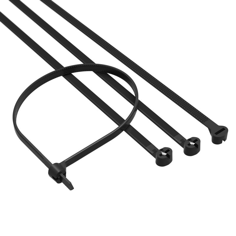 Хомут кабельный 7.6х370 P6.6 с двойн. замком черн. (уп.100шт) DKC 21327SR