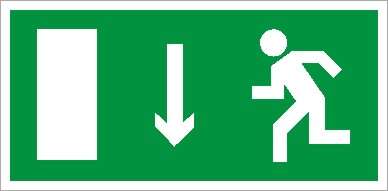 Пиктограмма "Указатель двери левосторонний" ПЭУ 091 335х165 РС-L СТ 2502000190