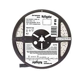 Лента светодиодная 71 413 NLS-5050W30-7.2 IP65 12B R5 7.2Вт/м (уп.5м) Navigator 4670004714133
