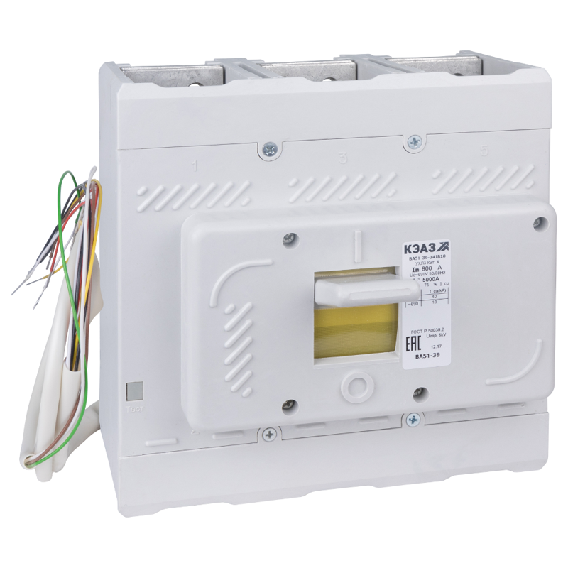 Выключатель автоматический 3п 250А 1250Im 40кА ВА51-39-341810 УХЛ3 690В AC НР=230В AC/220В DC КЭАЗ 220778