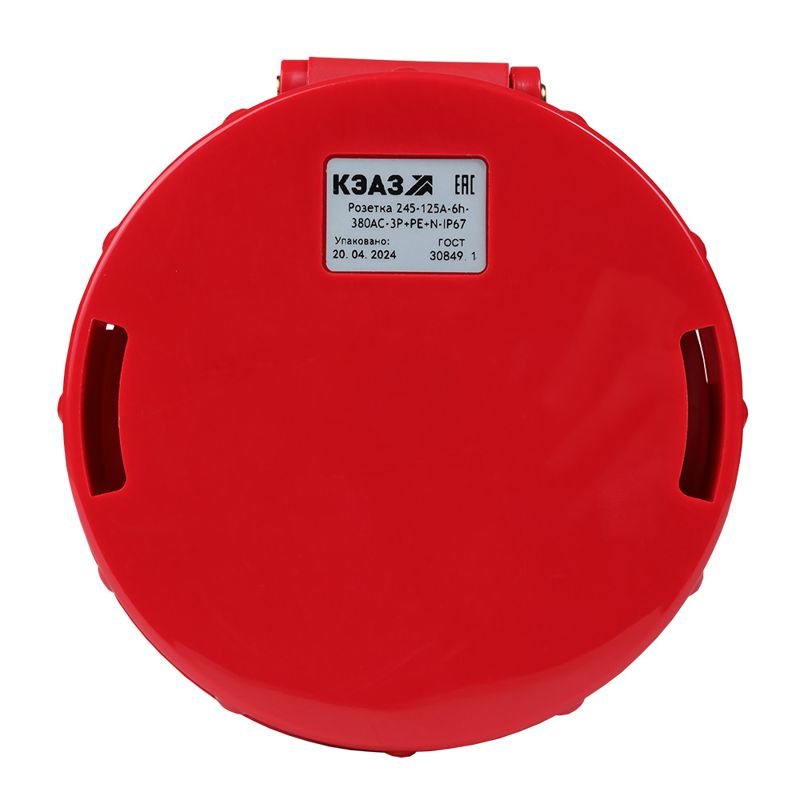 Розетка кабельная 245 125А 380AC 3P+PE+N 6ч IP67 КЭАЗ 228502