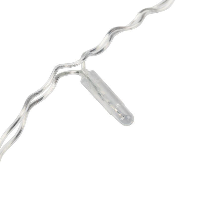 Гирлянда светодиодная "Дождь" 2х0.8м 160LED тепл. бел. 10Вт 230В IP65 эффект мерцания провод прозр. (нужен шнур питания 303-500-1) Neon-Night 235-336