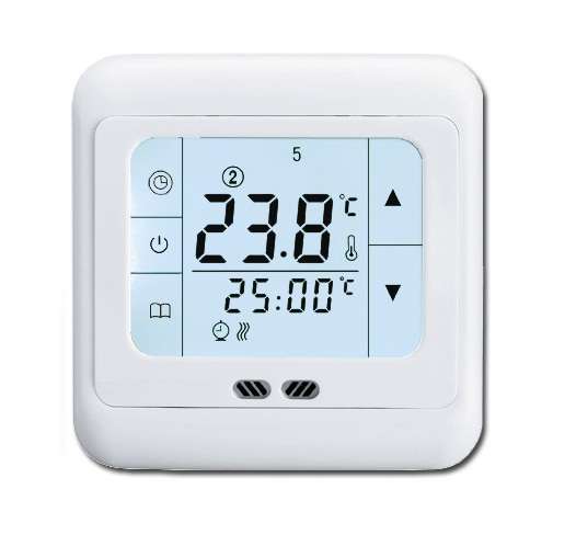 Термостат программируемый PST-1 16А 3.6кВт сенсор. дисплей; датчик пола; датчик воздуха бел. Grand Meyer PST-1