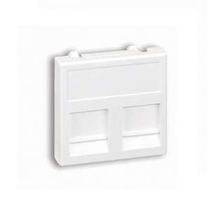 Адаптер на 2 RJ45 коннектора защ. шторки бел. Simon Connect KB76-9