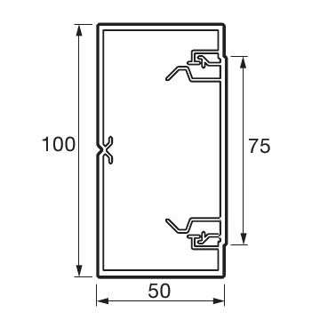Кабель-канал 100х50 L2000 пластик Classic с крышкой бел. Quintela 888129
