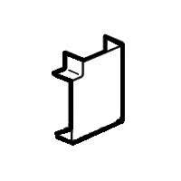 Угол плоский 100х50мм бел. Classic Quintela 888123