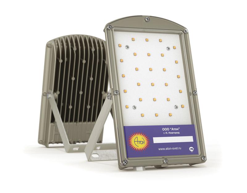 Прожектор светодиодный LP01-040-W80-220VAC-IP65 "Turtle" 40Вт 5000К IP65 4550лм 80град. АТОН LP01040W80220VACIP65