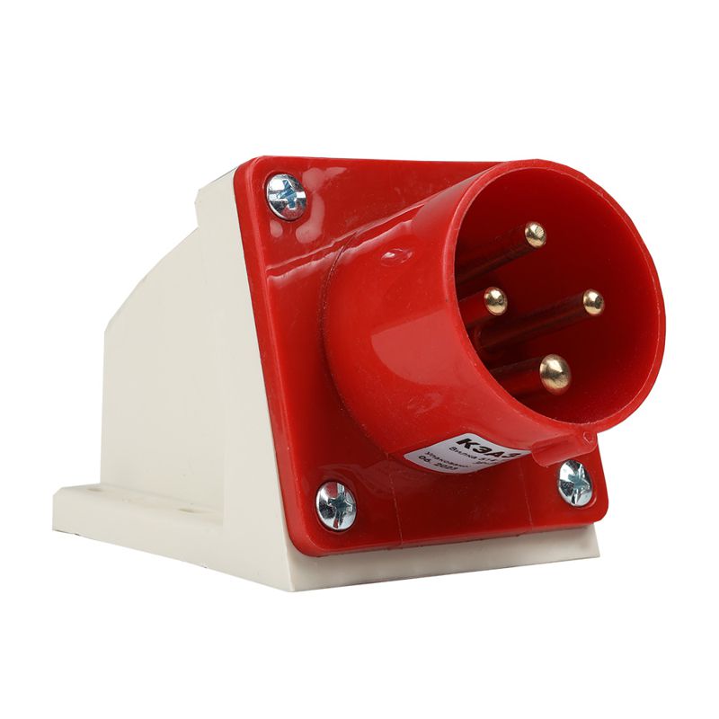 Вилка 514 16А 6h 380AC 3P+PE IP44 для монтажа на поверхность КЭАЗ 241214