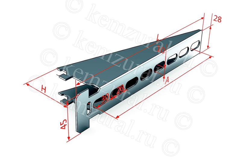 Полка кабельная К1163 УТ1.5 L445 сталь 2мм КЭМЗ 461 457006 14