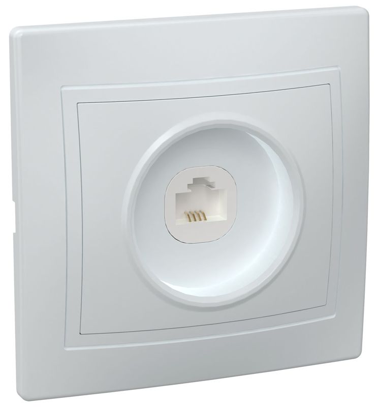 Розетка телефонная 1-м СП Кварта РТ10-КБ IP20 бел. GENERICA ETK10-K01-DM