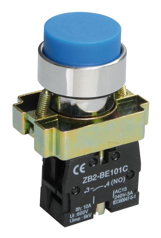 Кнопка LAY5-BL61 1НО без подсветки син. KARAT IEK BBT70-BL-K07