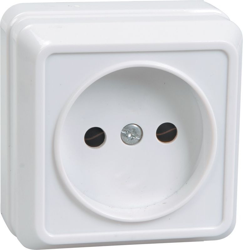 Розетка 1-м ОП Октава 10А IP20 без заземл. бел. GENERICA ERO10-K01-10-DC
