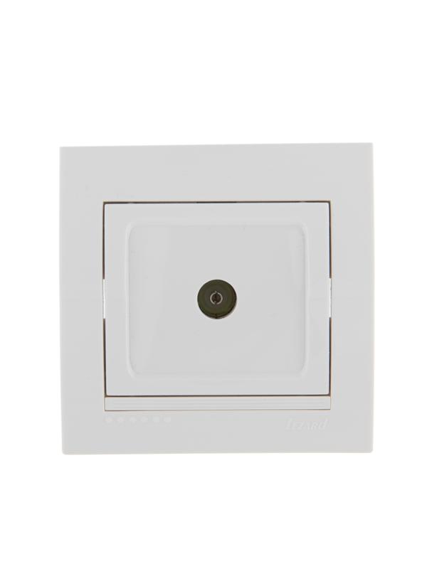 Розетка телевизионная оконечная TV СП Deriy 16А IP20 бел./бел. LEZARD 702-0202-130