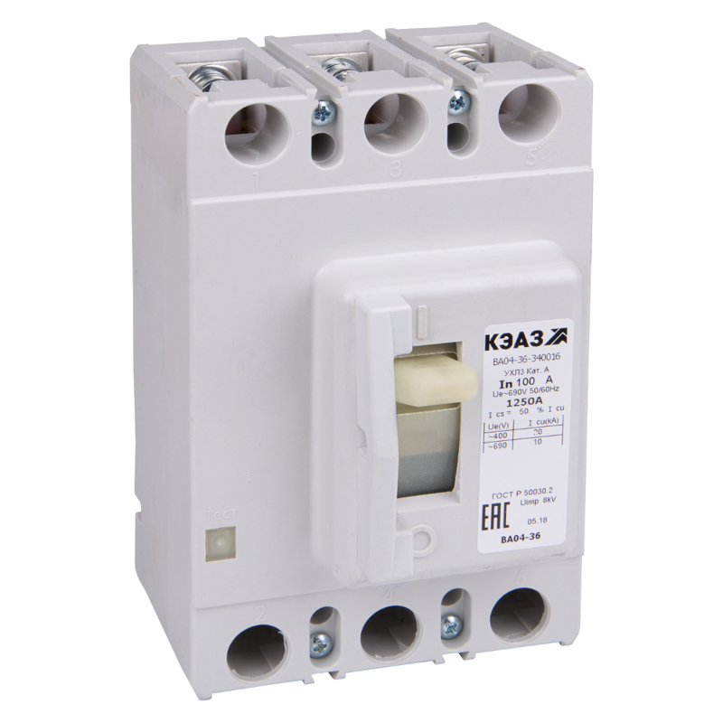 Выключатель автоматический 3п 25А 300Im 6кА ВА04-36-340016 УХЛ3 690В AC КЭАЗ 249368