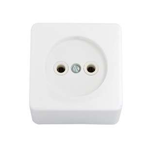 Розетка 1-м ОП 10А IP20 без заземл. бел. Bylectrica РА10-212