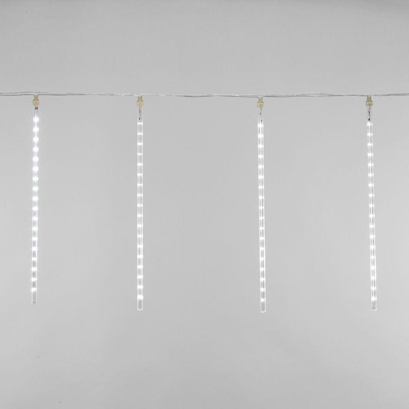 Гирлянда светодиодная "Тающие сосульки" 3.5м 8шт х50см шаг 50см 288LED бел. 3.6Вт 230В IP20 трансф. в компл. провод черн. Neon-Night 256-313-6