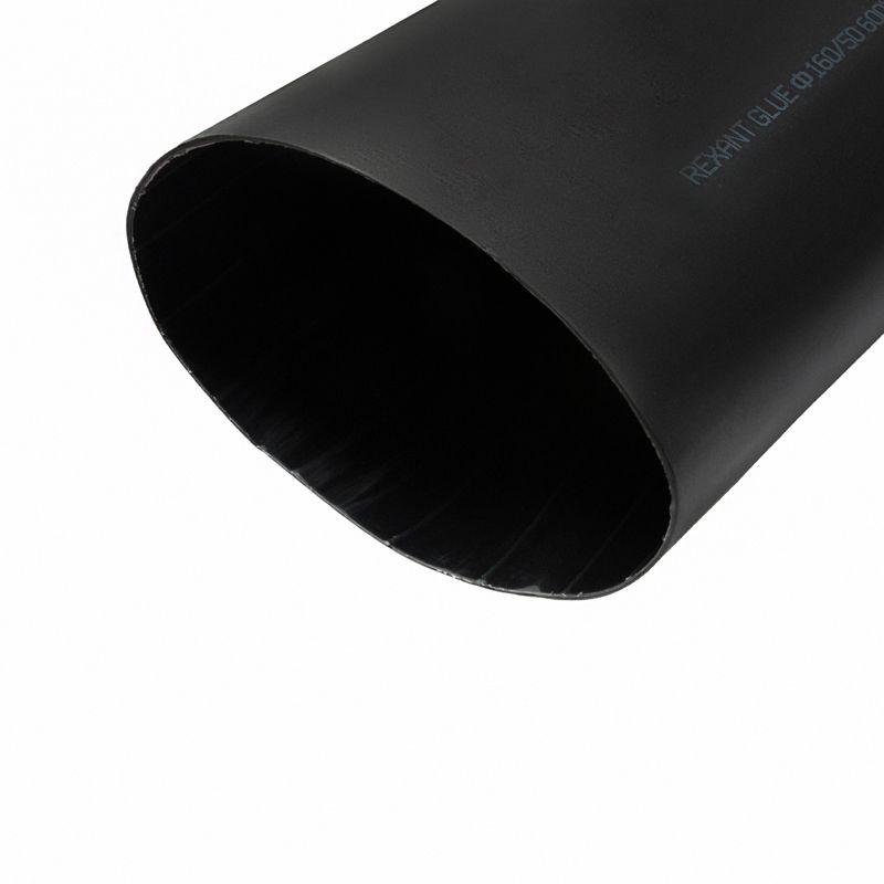 Трубка термоусадочная среднестен. клеевая 160/50 (3-4:1) черн. 1м Rexant 26-0160
