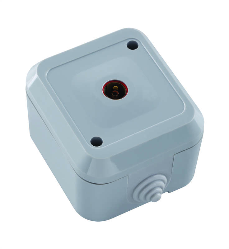 Розетка телевизионная TV 1-м ОП 16А IP44 п/герм. сер. Makel 18107