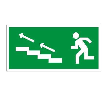 Пиктограмма "По лестнице вверх налево" ПЭУ 007 130х260 СТ 2502000670