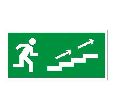 Пиктограмма "По лестнице вверх направо" ПЭУ 006 130х260 СТ 2502000660