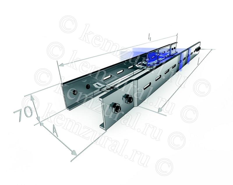 Лоток лестничный 400х70 L2000 сталь 1.5мм НЛ40-П1.87 УТ2.5 КЭМЗ 440 400725 25