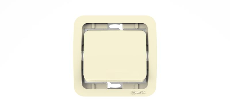 Переключатель проходной 1-кл. СП Mimoza 10А IP20 без вставки крем. Makel 32005