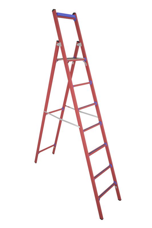 Стремянка диэлектрическая ССД-2.3 Евро с симметричной опорой стеклопластик. Антиток Д265075