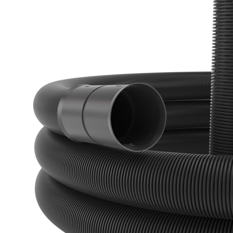 Труба гофрированная двустенная ПНД гибкая дренажная d125мм без фильтра SN6 перфорация 360град. черн. (уп.40м) DKC 140912A