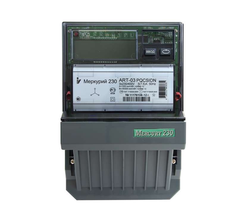 Счетчик Меркурий 230 ART-03 PQRSIDN 3ф 5-7.5А класс точн. 0.5S/1.0 многотариф. RS-485 ЖКИ Инкотекс М0000051953