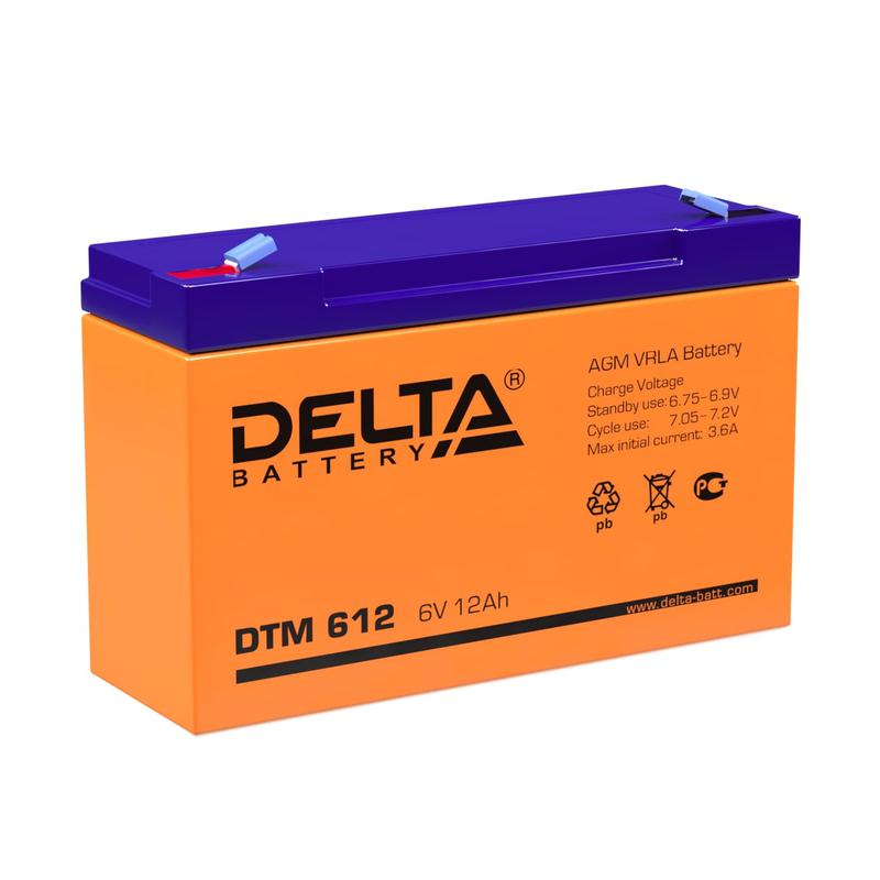 Аккумулятор UPS 6В 12А.ч DTM 612 Delta 4614010050018